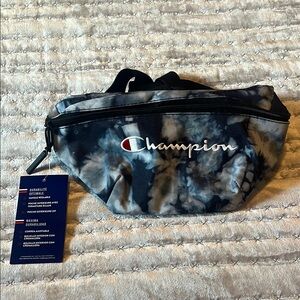 Champion Blue and Black Belt Bag with Adjustable Strap